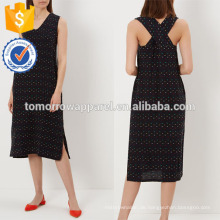 New Fashion Black Cross Zurück Pinafore Kleid mit bunten Punkten Herstellung Großhandel Mode Frauen Bekleidung (TA5175D)